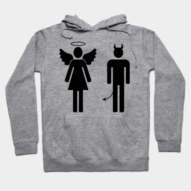 Angel and demon couple Hoodie by Créa'RiBo